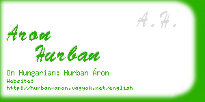 aron hurban business card